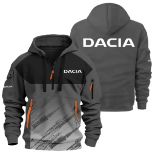 Dacia Exclusive Logo Hoodie Half Zipper OUFAHHZ3D081904DACZ - Dacia Hoodie