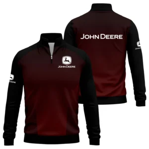 John Deere Exclusive Logo Quarter-Zip Sweatshirt OUFAQTZ3D0819002JDZ - John Deere Sweatshirt