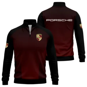 Porsche Exclusive Logo Quarter-Zip Sweatshirt OUFAQTZ3D0819002POSZ - Porsche Sweatshirt