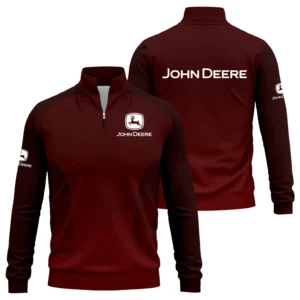 John Deere Exclusive Logo Quarter-Zip Sweatshirt OUFAQTZ3D0819005JDZ - John Deere Sweatshirt