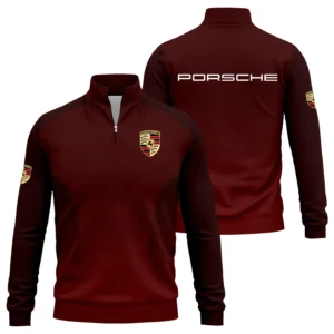 Porsche Exclusive Logo Quarter-Zip Sweatshirt OUFAQTZ3D0819005POSZ - Porsche Sweatshirt