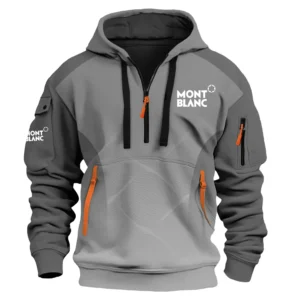 Montblanc Exclusive Logo Hoodie Half Zipper OUEU3DHHZ005MBZ - Montblanc Hoodie