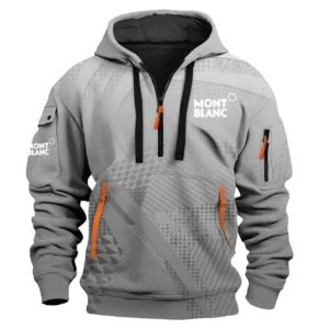 Montblanc Exclusive Logo Hoodie Half Zipper OUEUHDZ007MBZ - Montblanc Hoodie