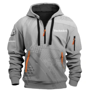 Technics Exclusive Logo Hoodie Half Zipper OUEUHDZ007TCZ - Technics Hoodie